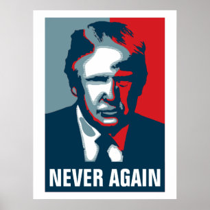 Poster Donald Trump NUNCA MAIS