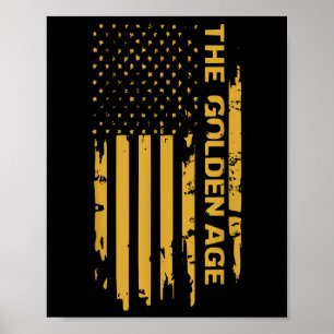Poster Donald Trump Ouro Idade Da América Começa Certo Nã