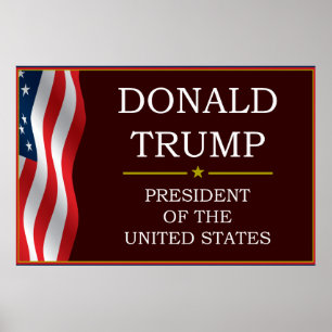 Poster Donald Trump para o presidente V3