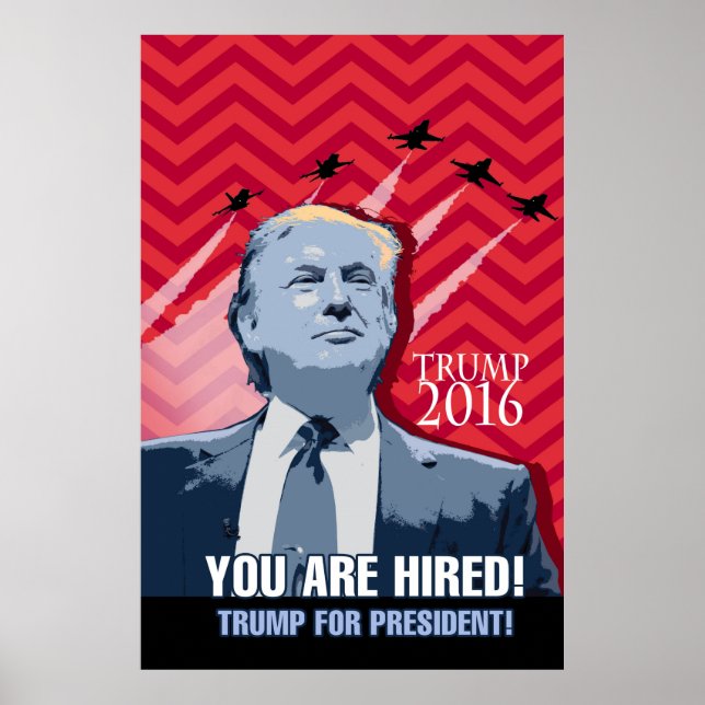 Poster Donald Trump para o presidente... você está contra (Frente)