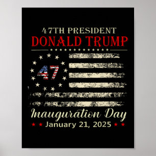 Poster Donald Trump Presidente Dia da Inauguração 2025