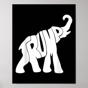 Poster Donald Trump Republicano Elefante Trump Apoiante P