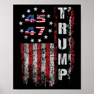 Poster Donald Trump Shirt Trump Merchandise 45 47 Trump 2