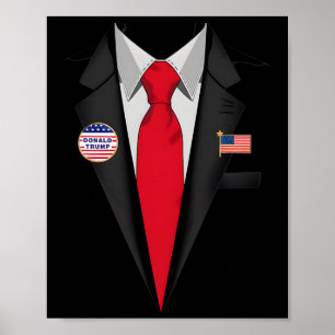 Poster Donald Trump Suit E Tie Halloween Costume