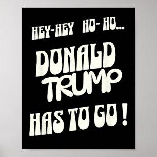 Poster Donald Trump Tem Que Sair Não ao Rei Não ao Autori