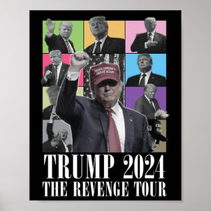 Poster Donald Trump The Revenge Tour 2024 Para Homens E M