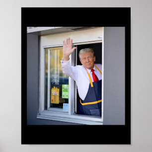 Poster Donald Trump Trabalha Na Fry Station E Tem Um Dri