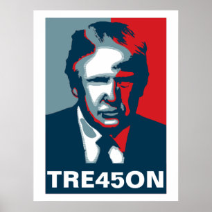 Poster Donald Trump TREASON TRE45ON