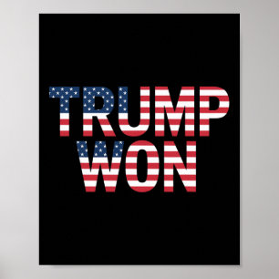 Poster Donald Trump Venceu Eleição 2024 Republicano Vence