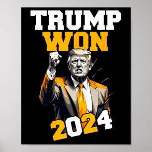 Poster Donald Trump Venceu Inauguração da Eleição de 2024