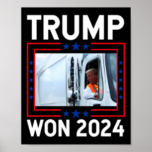 Poster Donald Trump Venceu Inauguração da Eleição de 2024