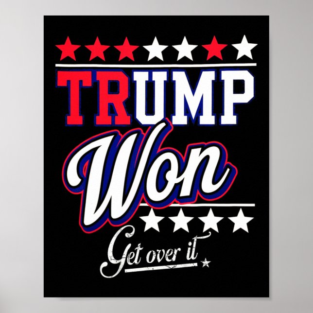 Poster Donald Trump Won Supera 2024 Trump Won Electi (Frente)