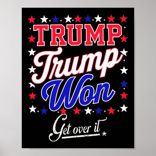 Poster Donald Trump Won Supera 2024 Trump Won Electi (Frente)