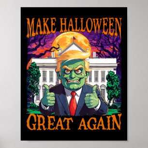 Poster Donald Trump Zombie faz Excelente de Halloween nov