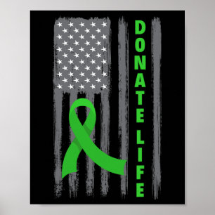 Poster Donar a Vida Patriótica Bandeira Americana Usa Kid