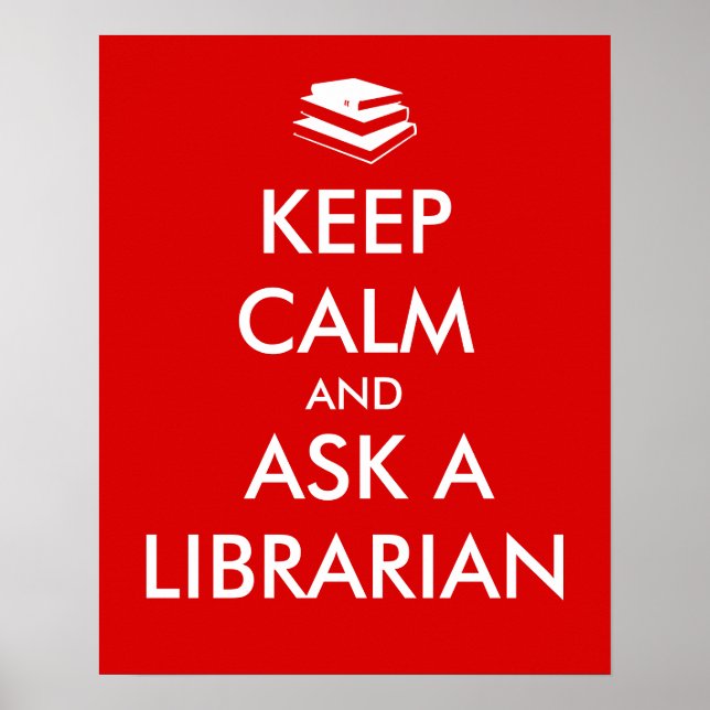 Póster Donativos Bibliotecários mantêm calma e pedem pers (Frente)