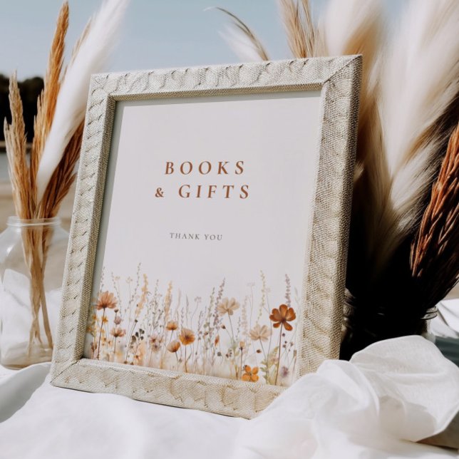 Poster Donativos de Livros de Chá de fraldas de Flores Se (Criador carregado)