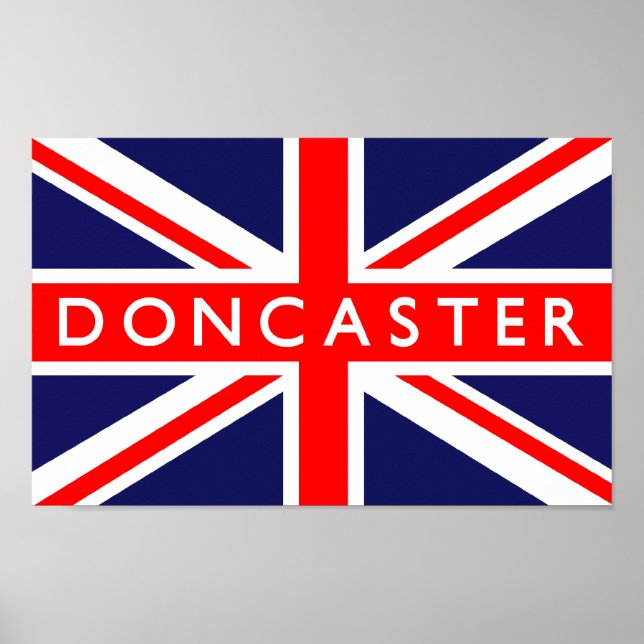 Póster Doncaster UK Flag (Frente)