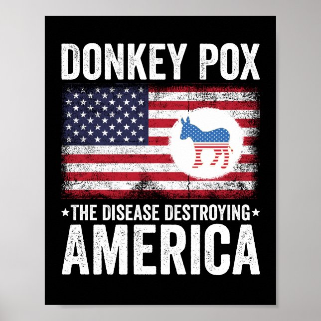 Poster Donkey Pox A Doença Destruindo A América (Frente)