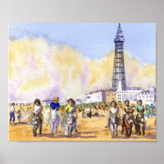 Póster Donkey Rides - Blackpool