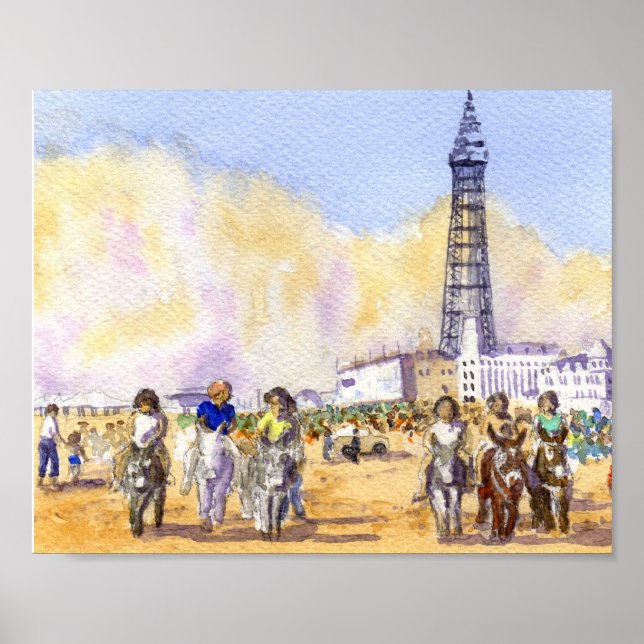 Póster Donkey Rides - Blackpool (Frente)