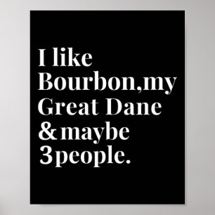 Poster Dono de Cachorro Engraçado Burbon Whiskey Lover G