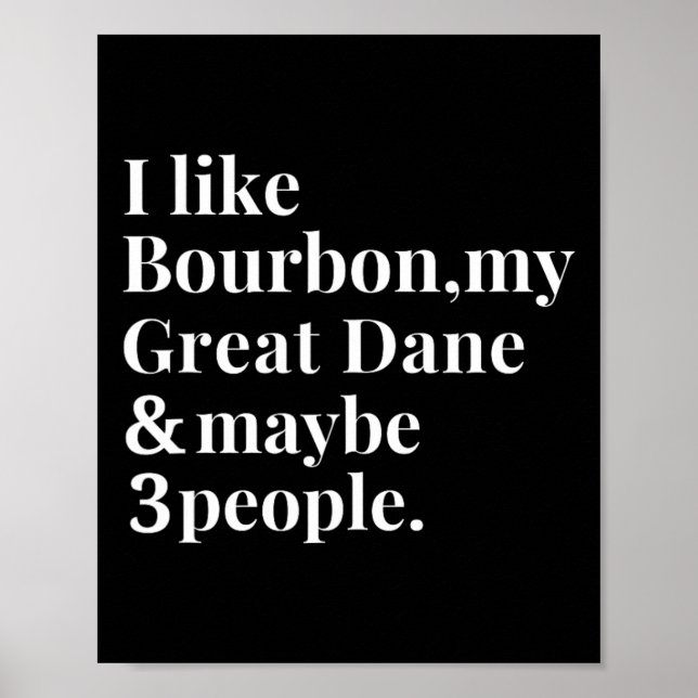 Poster Dono de Cachorro Engraçado Burbon Whiskey Lover G (Frente)