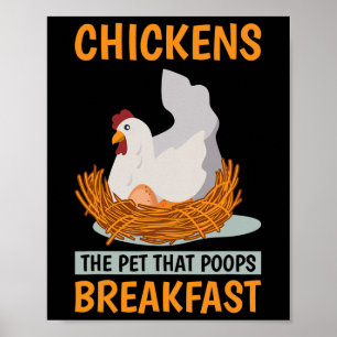 Poster Donos de Frango Pessoas de Frango O Animal de Esti
