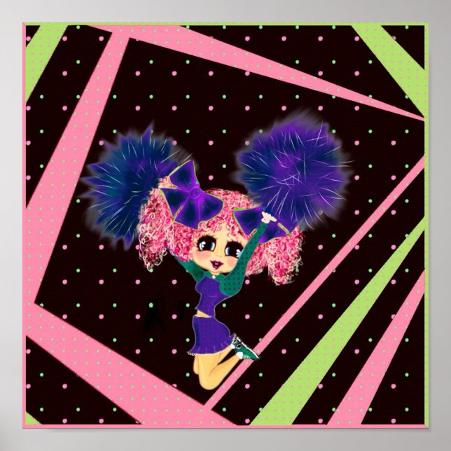 Póster Dons de Cheerleader bonitos personalizados (Frente)