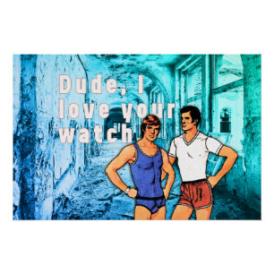 Póster Dons de gay de desenho artístico do SlipperyJoe