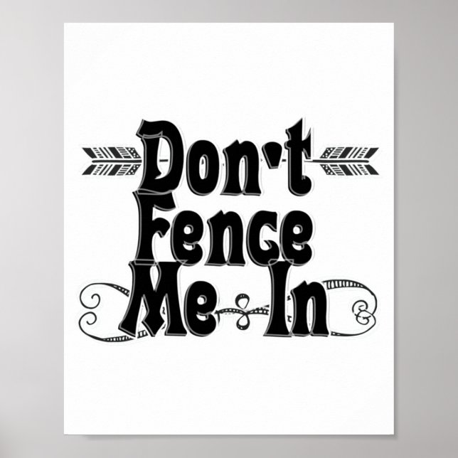 Poster Dont Fence Me In  (Frente)
