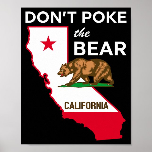 Poster Dont Ke The Bear California Republic Design  (Frente)