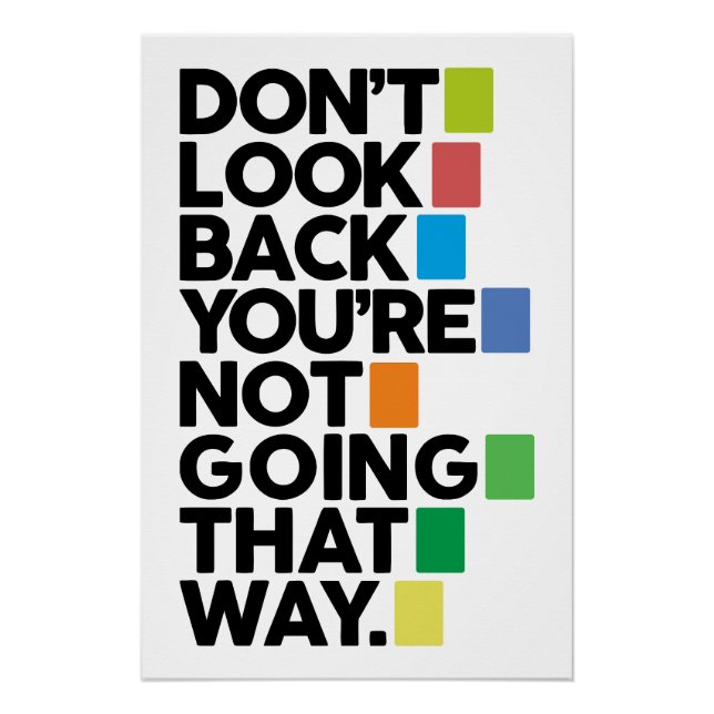 Póster Don't look back (Frente)