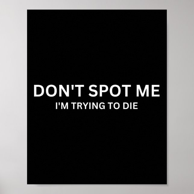 Poster Don't Spot Me  (Frente)