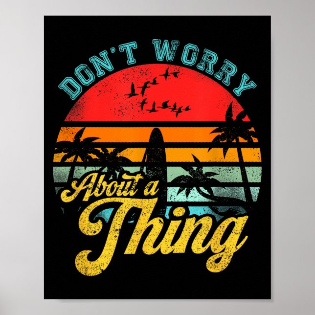 Poster Don't Worry About A Thing Jamaican Rasta Reggae Fu (Frente)