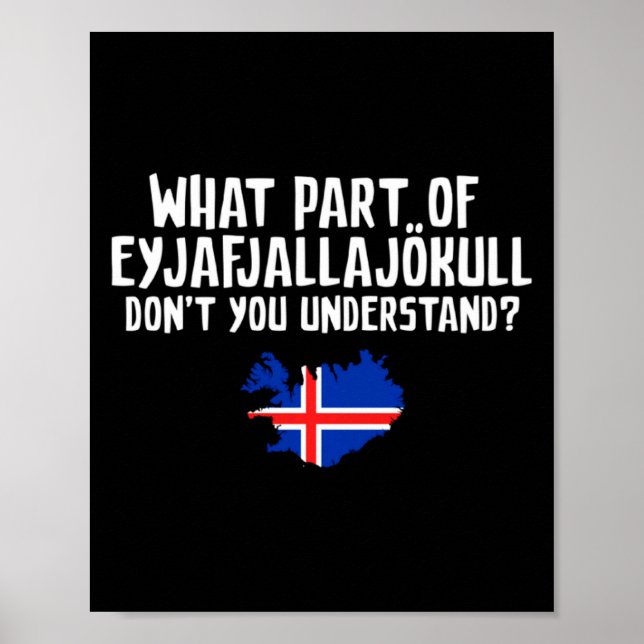 Poster Dont You Understand Volcano Iceland  (Frente)