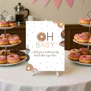 Poster Donut Oh Baby Adicione Seu Texto Sinal Imprimível