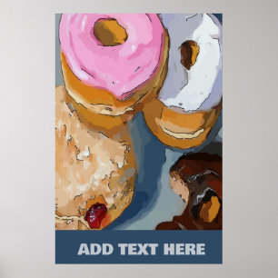 Poster Donuts adicionam texto