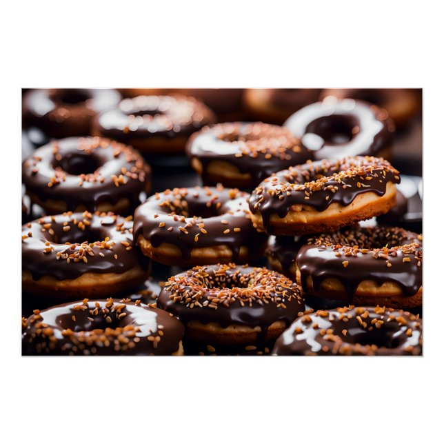 Póster Donuts de Chocolate (Frente)