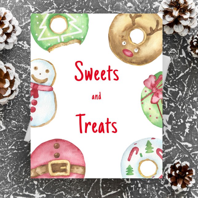 Poster Donuts de Natal chá de bebê Doces e guloseimas (Criador carregado)