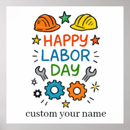 Poster Doodle Fun Labor Day