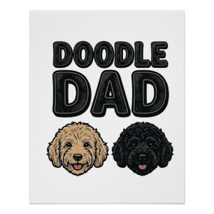 Póster Doodle Pai Camisa Vintage do Papai Design_1
