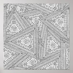 Póster Doodle tribal 2