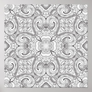 Póster Doodle tribal 3