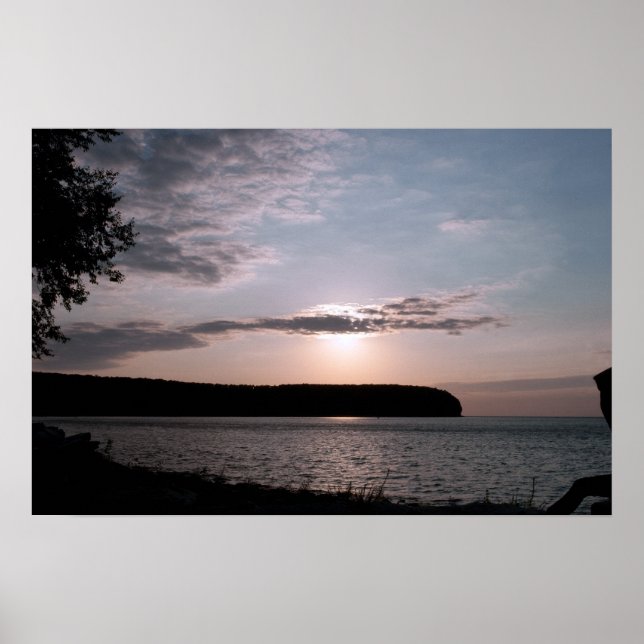 Póster Door County Sunset em Wisconsin (Frente)