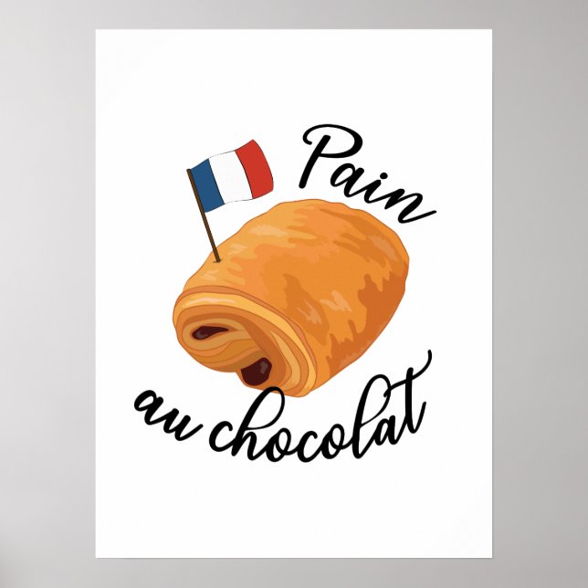 Poster Dor Au Chocolat - Odontologia Francesa Engraçada (Frente)