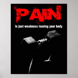 Poster Dor Corporal Fitness Inspirador Haltere