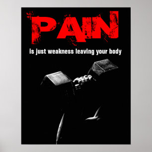 Poster Dor Corporal Fitness Inspirador Haltere