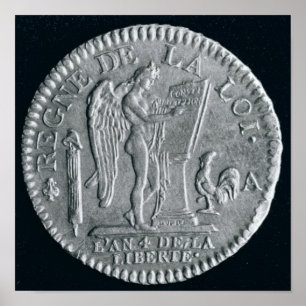 Póster D'or de Louis do reino de Louis XVI, ouro