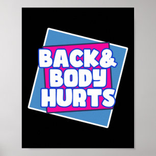 Poster Dores na Parte de Trás do Corpo